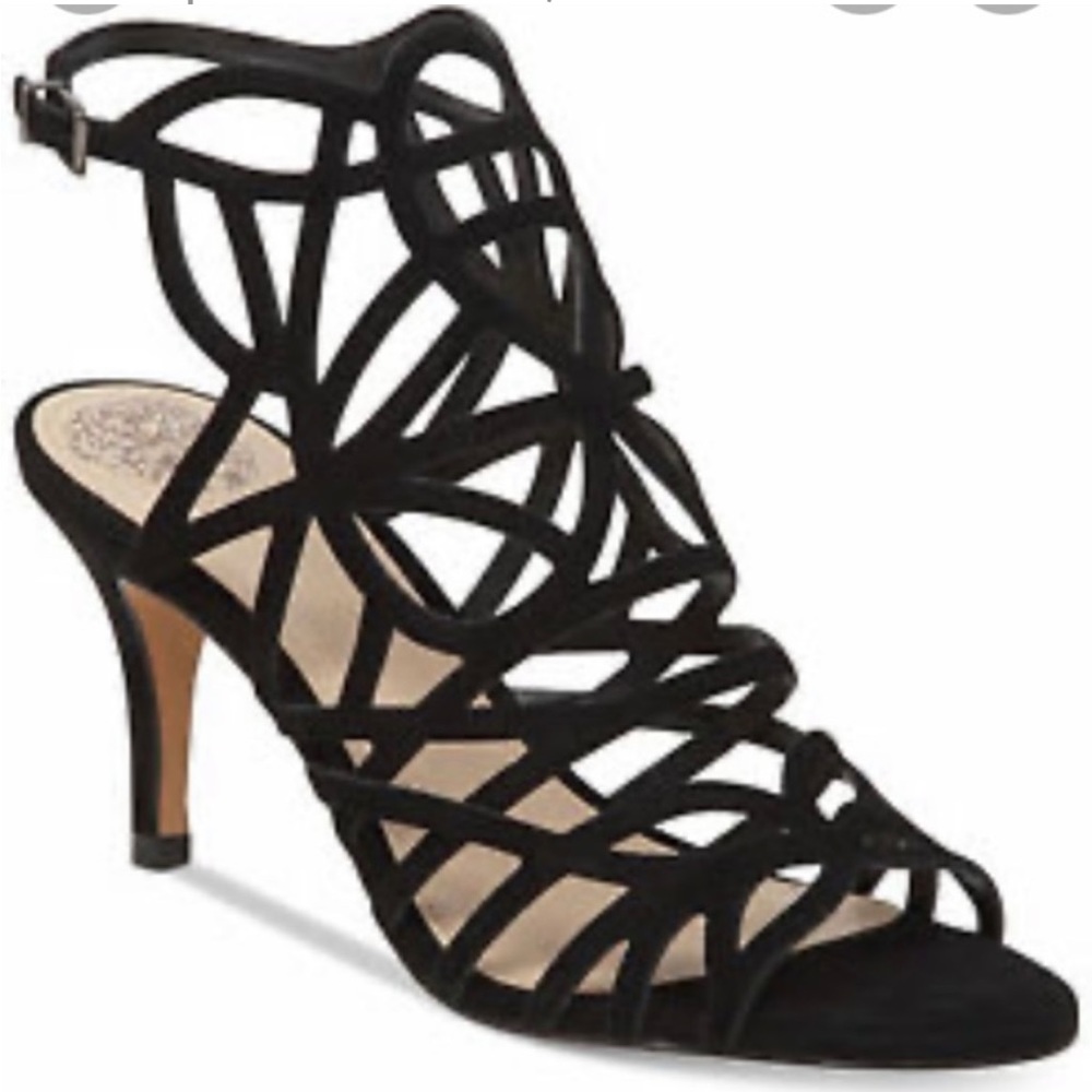 NWOB VINCE CAMUTO PELENA SUEDE CAGE SANDALS $129